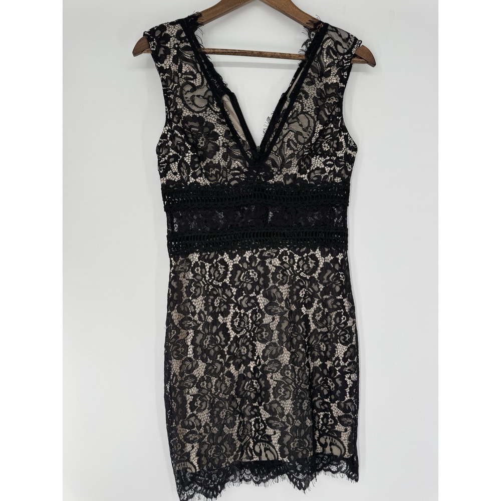 NWT Eilly‎ Bazar Dress Lace Sheer Mini Black Whimsigoth Fairy grunge babydoll M